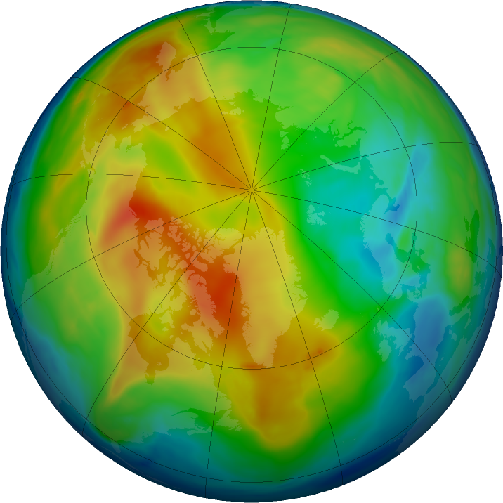 Arctic ozone map for 21 December 2018